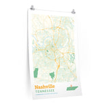 Nashville Tennessee City Street Map Poster-Allegiant Goods Co. Vintage Sports Apparel