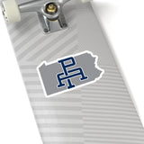 Pennsylvania Home State Sticker (Navy Blue & Grey)-Allegiant Goods Co. Vintage Sports Apparel