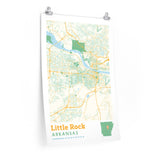 Little Rock Arkansas City Street Map Poster-Allegiant Goods Co. Vintage Sports Apparel