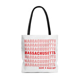 Massachusetts Retro Thank You Tote Bag-Allegiant Goods Co. Vintage Sports Apparel