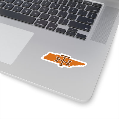 Tennessee Home State Sticker (Orange & Burnt Orange)-3x3"-Allegiant Goods Co. Vintage Sports Apparel