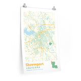 Shreveport Louisiana City Street Map Poster-Allegiant Goods Co. Vintage Sports Apparel