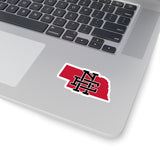 Nebraska Home State Sticker (Black & Red)-Allegiant Goods Co. Vintage Sports Apparel