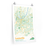 Louisville Kentucky City Street Map Poster-Allegiant Goods Co. Vintage Sports Apparel