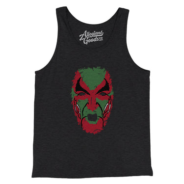 David Puddy Devil Face Paint Men/Unisex Tank Top-Charcoal Black TriBlend-Allegiant Goods Co. Vintage Sports Apparel