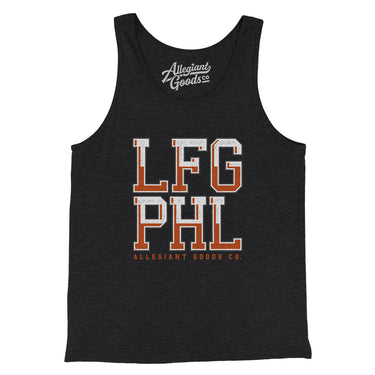 Lfg Phl Men/Unisex Tank Top-Charcoal Black TriBlend-Allegiant Goods Co. Vintage Sports Apparel