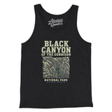 Black Canyon Of The Gunnison National Park Men/Unisex Tank Top-Charcoal Black TriBlend-Allegiant Goods Co. Vintage Sports Apparel