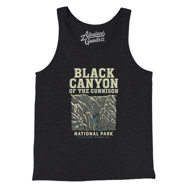 Black Canyon Of The Gunnison National Park Men/Unisex Tank Top-Charcoal Black TriBlend-Allegiant Goods Co. Vintage Sports Apparel