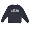 Logan Varsity Midweight Crewneck Sweatshirt-Classic Navy-Allegiant Goods Co. Vintage Sports Apparel