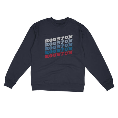 Houston Vintage Repeat Midweight Crewneck Sweatshirt-Classic Navy-Allegiant Goods Co. Vintage Sports Apparel