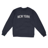 New York Varsity Midweight Crewneck Sweatshirt-Classic Navy-Allegiant Goods Co. Vintage Sports Apparel