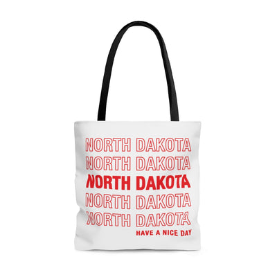 North Dakota Retro Thank You Tote Bag-Large-Allegiant Goods Co. Vintage Sports Apparel
