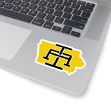 Iowa Home State Sticker (Yellow & Black)-Allegiant Goods Co. Vintage Sports Apparel