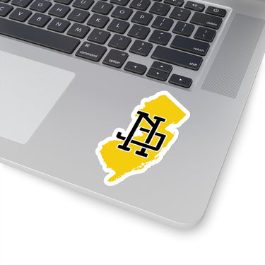 New Jersey Home State Sticker (Yellow & Black)-Allegiant Goods Co. Vintage Sports Apparel