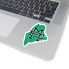 Maine Home State Sticker (Green & Forest Green)-4x4"-Allegiant Goods Co. Vintage Sports Apparel