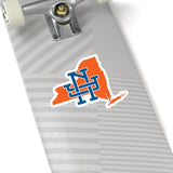 New York Home State Sticker (Orange & Blue)-Allegiant Goods Co. Vintage Sports Apparel