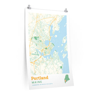 Portland Maine Street Map Poster-Allegiant Goods Co. Vintage Sports Apparel