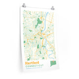 Hartford Connecticut City Street Map Poster-Allegiant Goods Co. Vintage Sports Apparel