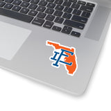 Florida Home State Sticker (Orange & Blue)-Allegiant Goods Co. Vintage Sports Apparel