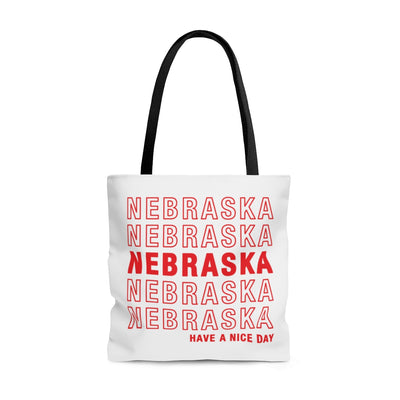 Nebraska Retro Thank You Tote Bag-Large-Allegiant Goods Co. Vintage Sports Apparel