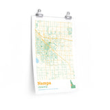 Nampa Idaho City Street Map Poster-Allegiant Goods Co. Vintage Sports Apparel