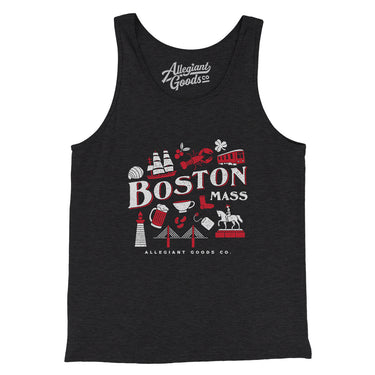 Boston Things Men/Unisex Tank Top-Dark Grey Heather-Allegiant Goods Co. Vintage Sports Apparel
