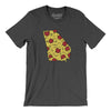 Georgia Pizza State Men/Unisex T-Shirt-Dark Grey Heather-Allegiant Goods Co. Vintage Sports Apparel