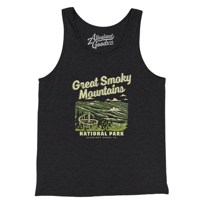 Great Smoky Mountains National Park Men/Unisex Tank Top-Dark Grey Heather-Allegiant Goods Co. Vintage Sports Apparel