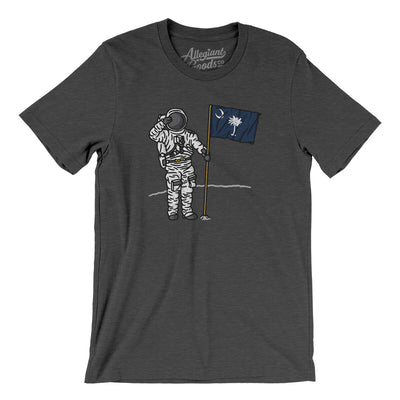 South Carolina Flag Moonman Men/Unisex T-Shirt-Dark Grey Heather-Allegiant Goods Co. Vintage Sports Apparel