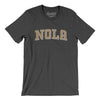 Nola Varsity Men/Unisex T-Shirt-Dark Grey Heather-Allegiant Goods Co. Vintage Sports Apparel
