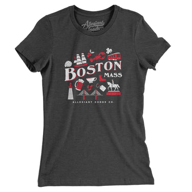 Boston Things Women's T-Shirt-Allegiant Goods Co. Vintage Sports Apparel