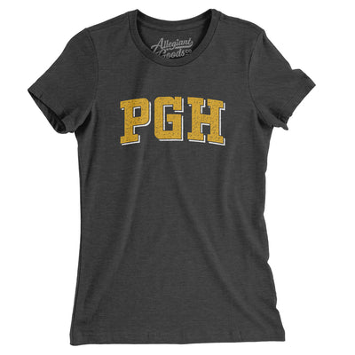Pgh Varsity Women's T-Shirt-Dark Grey Heather-Allegiant Goods Co. Vintage Sports Apparel