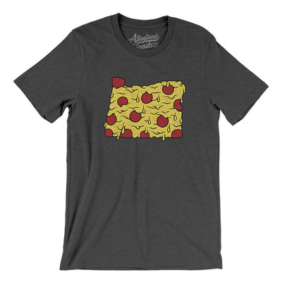 Oregon Pizza State Men/Unisex T-Shirt-Dark Grey Heather-Allegiant Goods Co. Vintage Sports Apparel