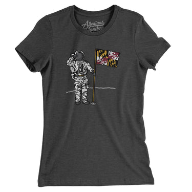 Maryland Flag Moonman Women's T-Shirt-Allegiant Goods Co. Vintage Sports Apparel