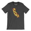 California Pizza State Men/Unisex T-Shirt-Dark Grey Heather-Allegiant Goods Co. Vintage Sports Apparel