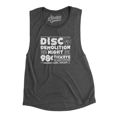 Disco Demolition Night Women's Flowey Scoopneck Muscle Tank-Allegiant Goods Co. Vintage Sports Apparel