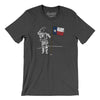 Texas Flag Moonman Men/Unisex T-Shirt-Dark Grey Heather-Allegiant Goods Co. Vintage Sports Apparel