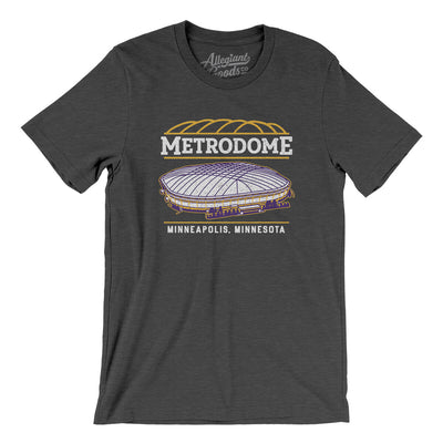 Metrodome Minneapolis Men/Unisex T-Shirt-Dark Grey Heather-Allegiant Goods Co. Vintage Sports Apparel
