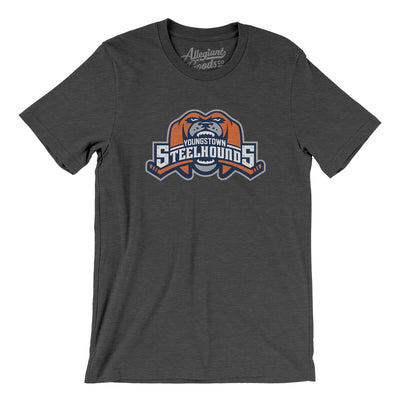 Youngstown Steelhounds Men/Unisex T-Shirt-Dark Grey Heather-Allegiant Goods Co. Vintage Sports Apparel