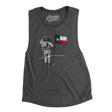 Texas Flag Moonman Women's Flowey Scoopneck Muscle Tank-Allegiant Goods Co. Vintage Sports Apparel
