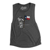 Texas Flag Moonman Women's Flowey Scoopneck Muscle Tank-Dark Grey Heather-Allegiant Goods Co. Vintage Sports Apparel