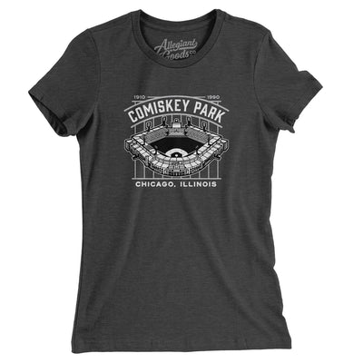 Comiskey Park Women's T-Shirt-Dark Grey Heather-Allegiant Goods Co. Vintage Sports Apparel