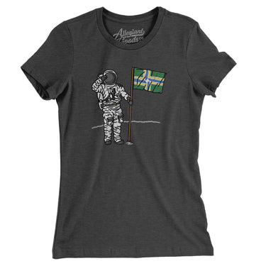Portland Flag Moonman Women's T-Shirt-Allegiant Goods Co. Vintage Sports Apparel