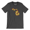 Michigan Pizza State Men/Unisex T-Shirt-Dark Grey Heather-Allegiant Goods Co. Vintage Sports Apparel