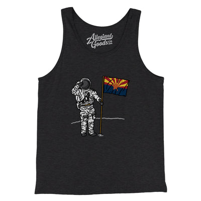 Arizona Flag Moonman Men/Unisex Tank Top-Dark Grey Heather-Allegiant Goods Co. Vintage Sports Apparel