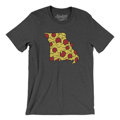 Missouri Pizza State Men/Unisex T-Shirt-Dark Grey Heather-Allegiant Goods Co. Vintage Sports Apparel