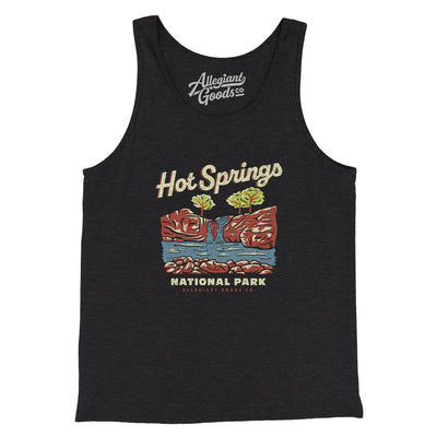 Hot Springs National Park Men/Unisex Tank Top-Dark Grey Heather-Allegiant Goods Co. Vintage Sports Apparel