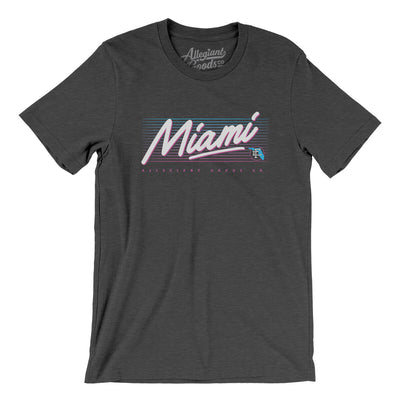 Miami Retro Men/Unisex T-Shirt-Dark Grey Heather-Allegiant Goods Co. Vintage Sports Apparel