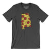 Alabama Pizza State Men/Unisex T-Shirt-Dark Grey Heather-Allegiant Goods Co. Vintage Sports Apparel