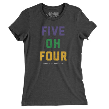 New Orleans 504 Women's T-Shirt-Dark Grey Heather-Allegiant Goods Co. Vintage Sports Apparel